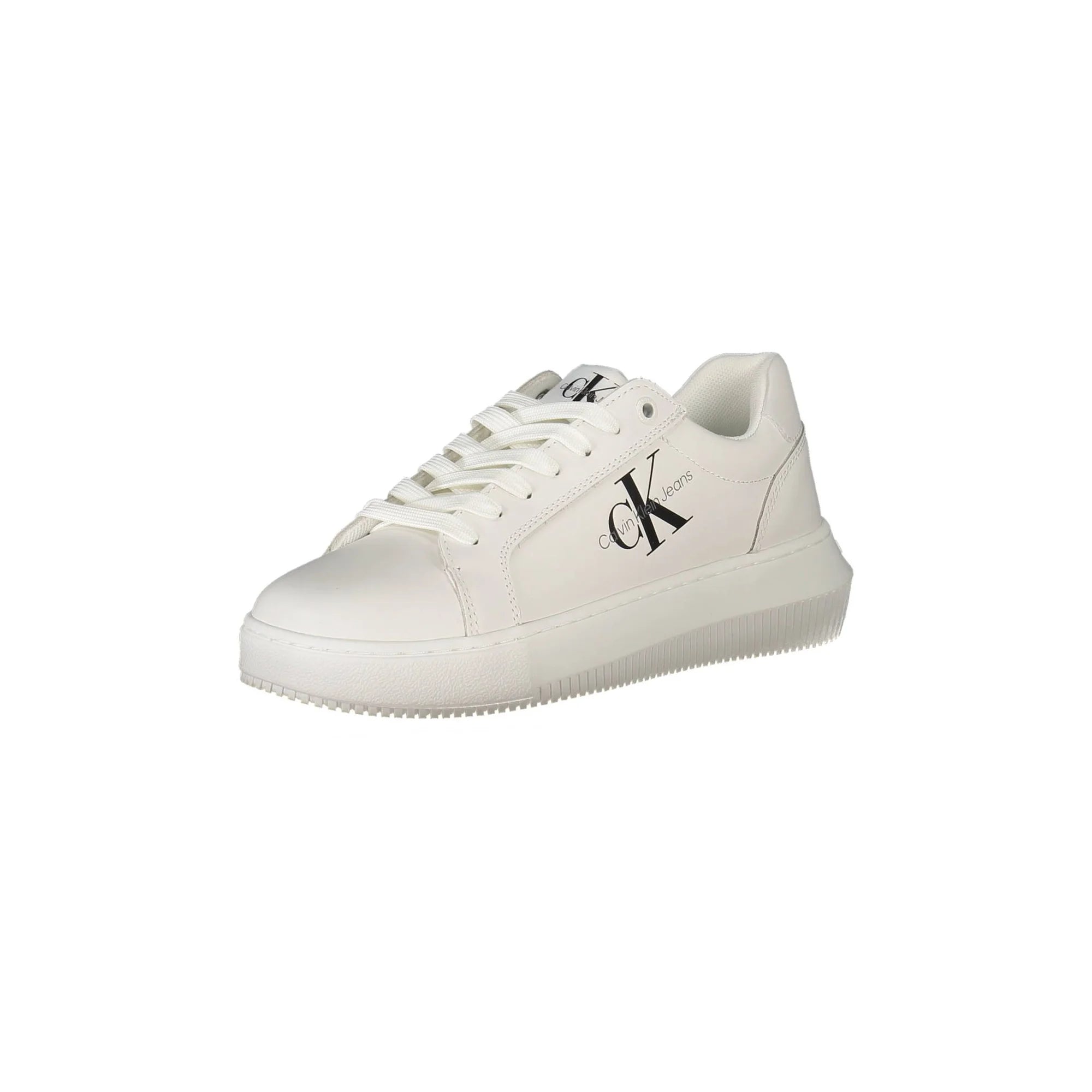 CALVIN KLEIN Scarpe Sneakers Donna Bianche con Dettagli a Contrasto Bianco - foto prodotto
